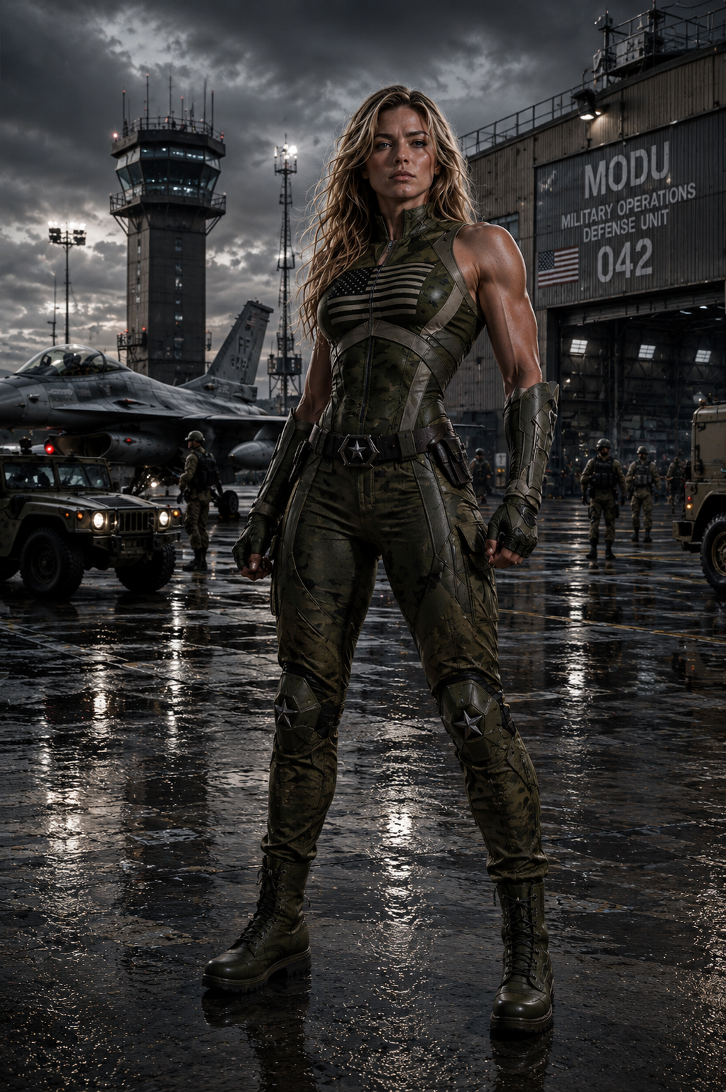Jennifer Greene at the M.O.D.U. military base