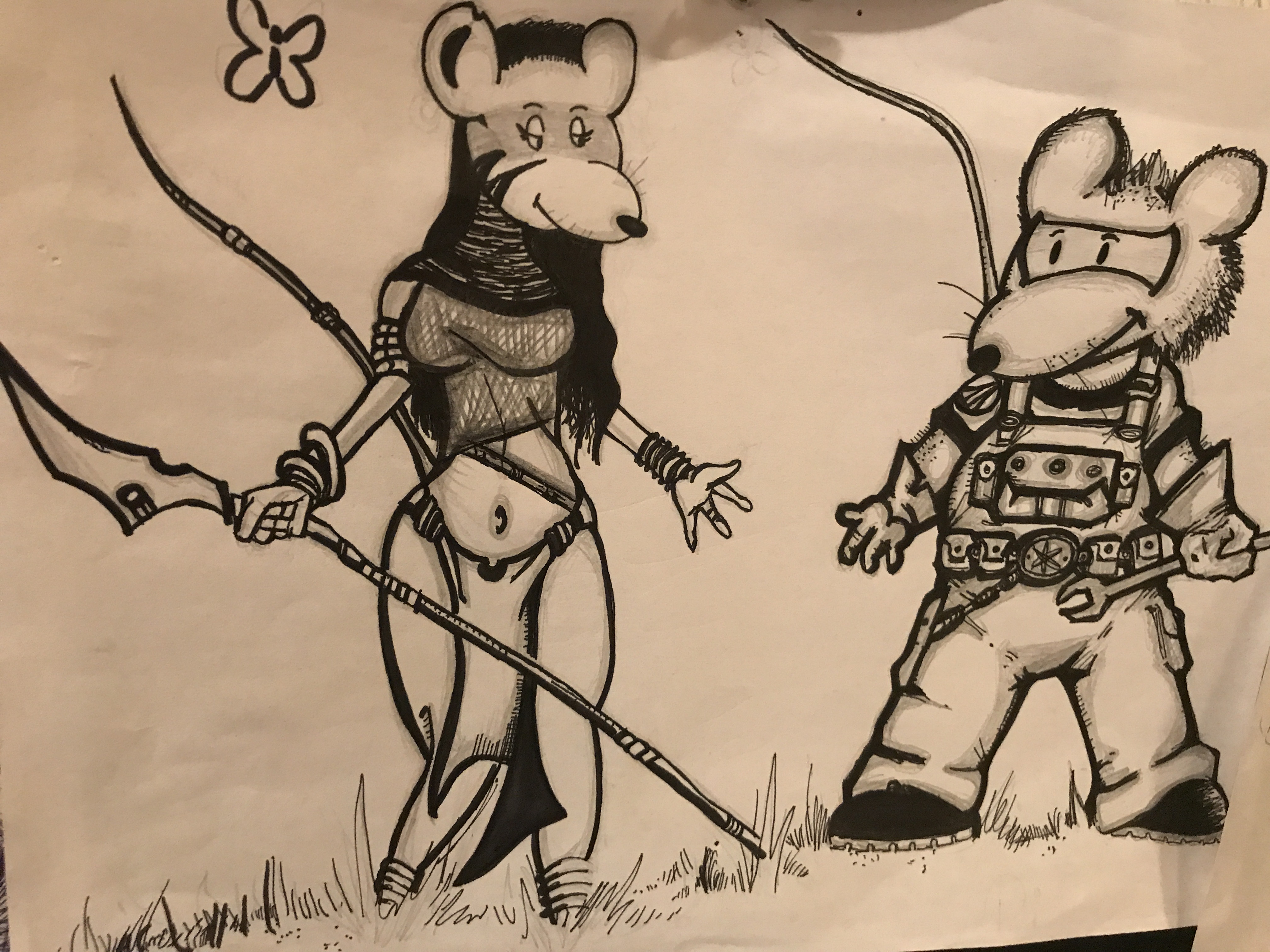 Original artwork of Ne-Nah and Pi