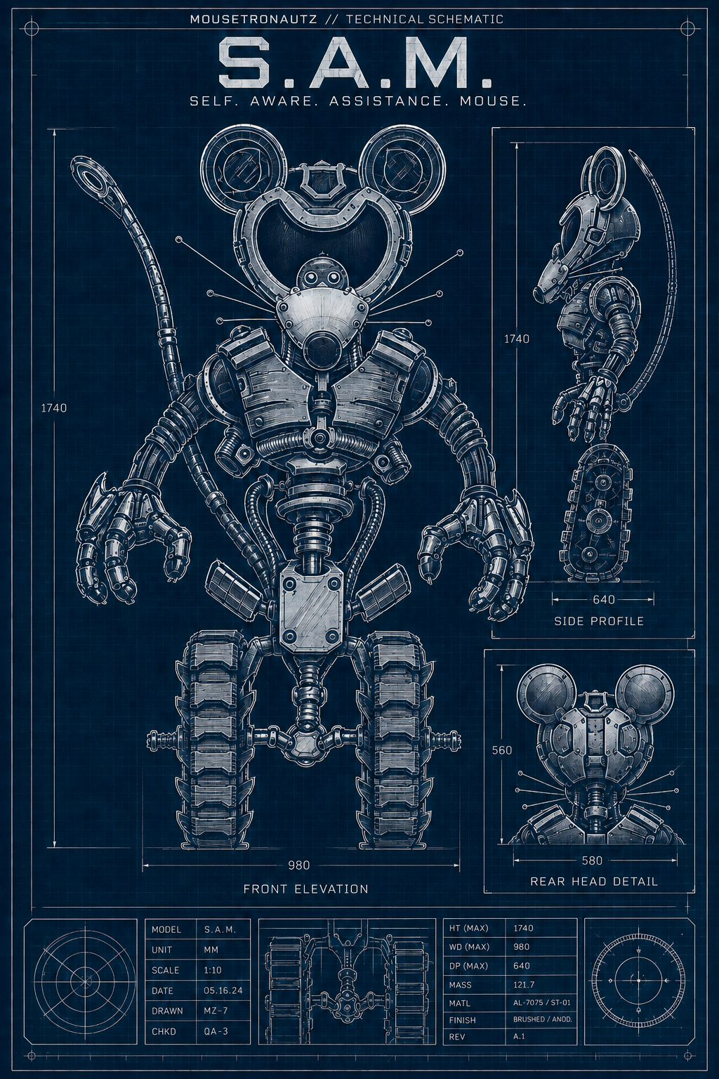 AI concept artwork of S.A.M